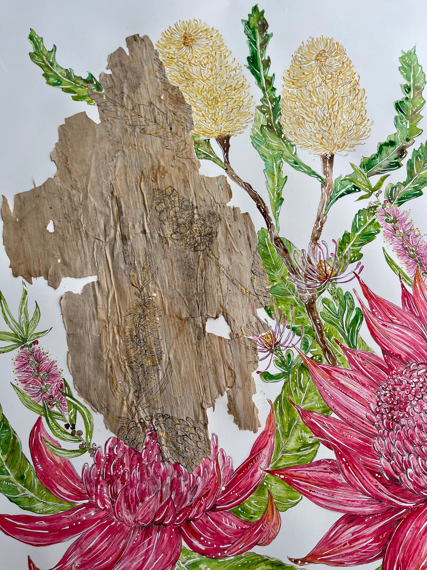 ‘Love Story’ on Australian Paperbark