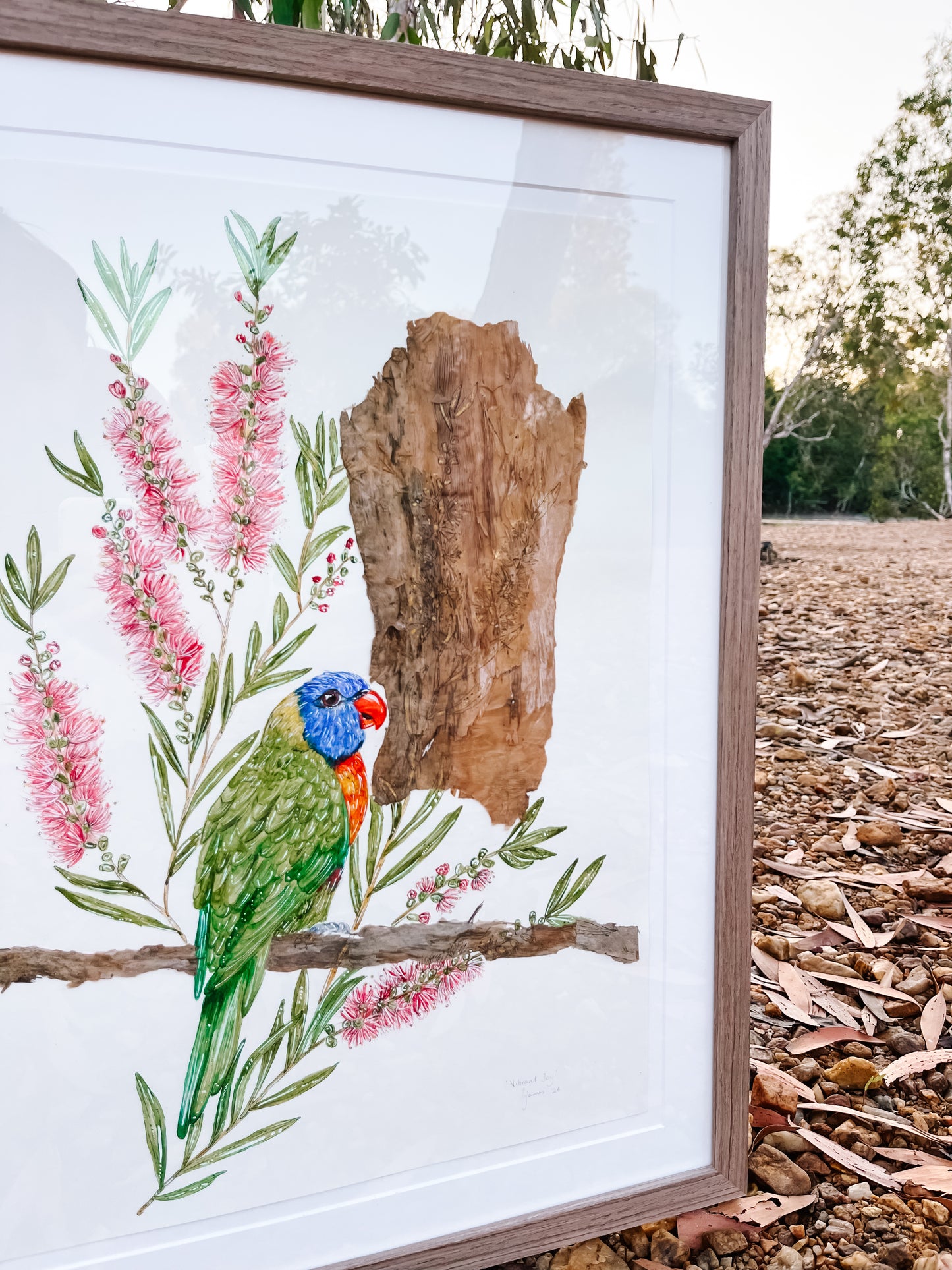 ‘Vibrant Joy’ on Australian Paperbark