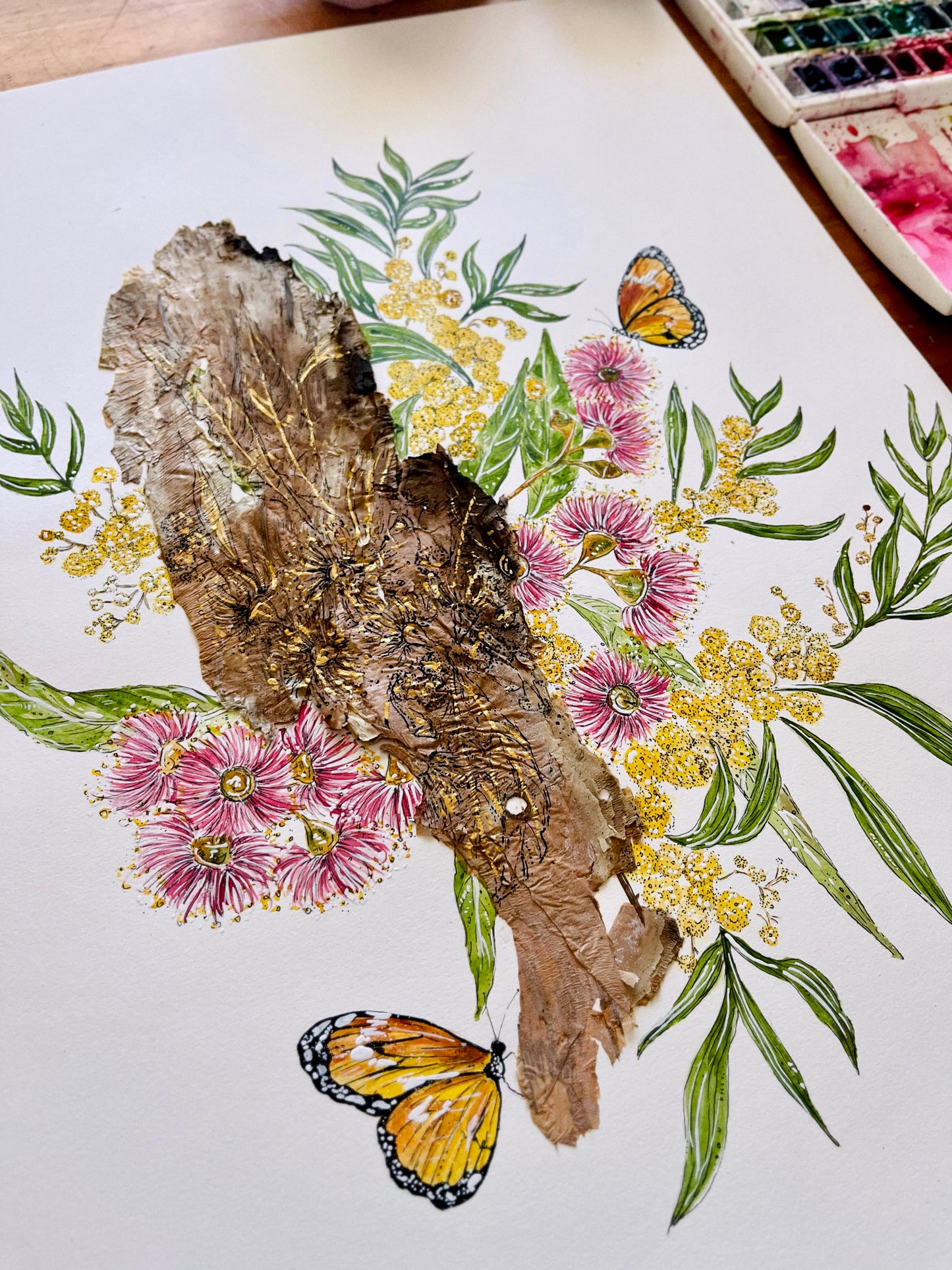 ‘Compassionate Wanderer’ on Australian Paperbark