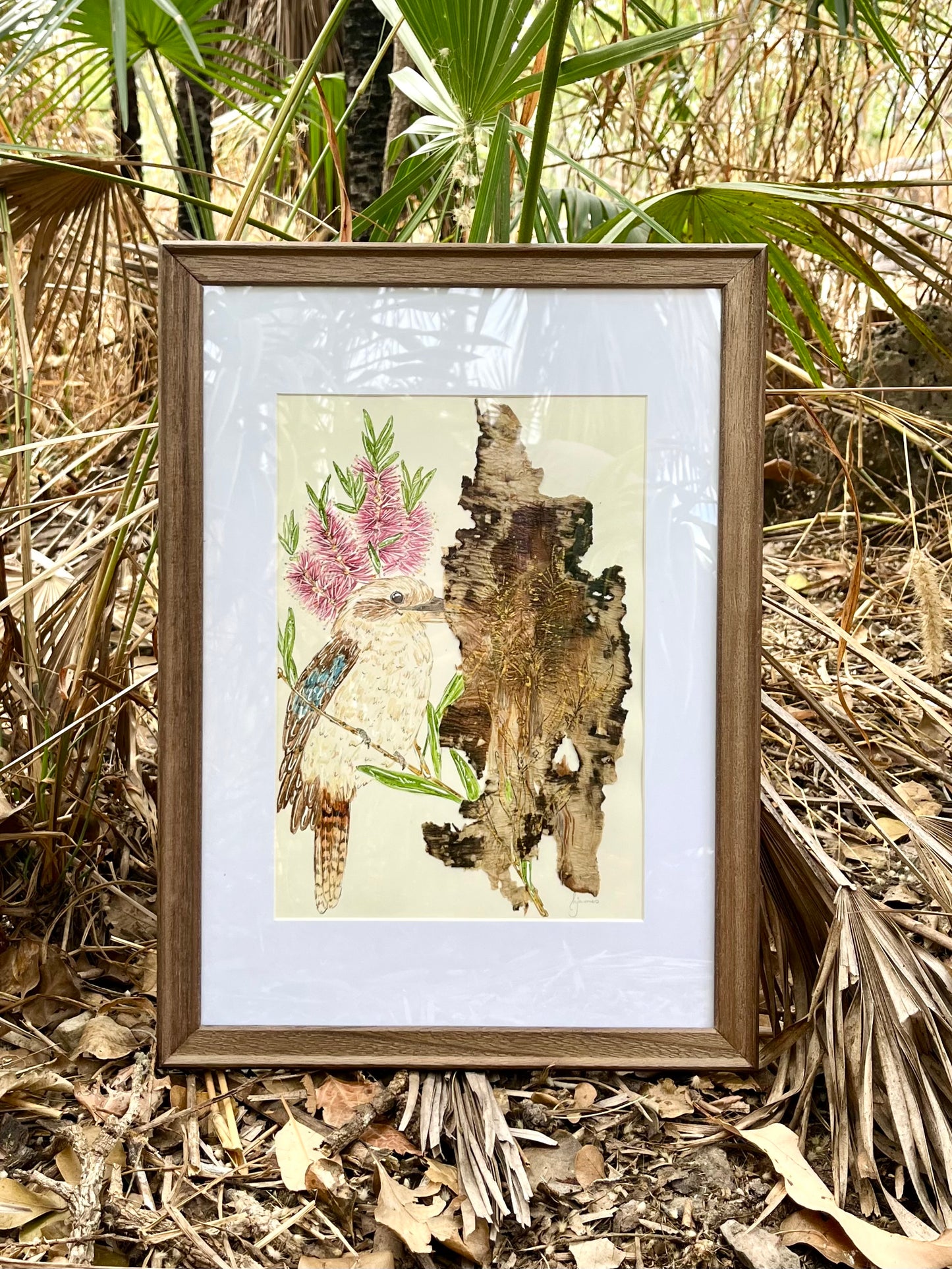 ‘Keeper of the Dawn’ | Original Watercolour & Paperbark Artwork