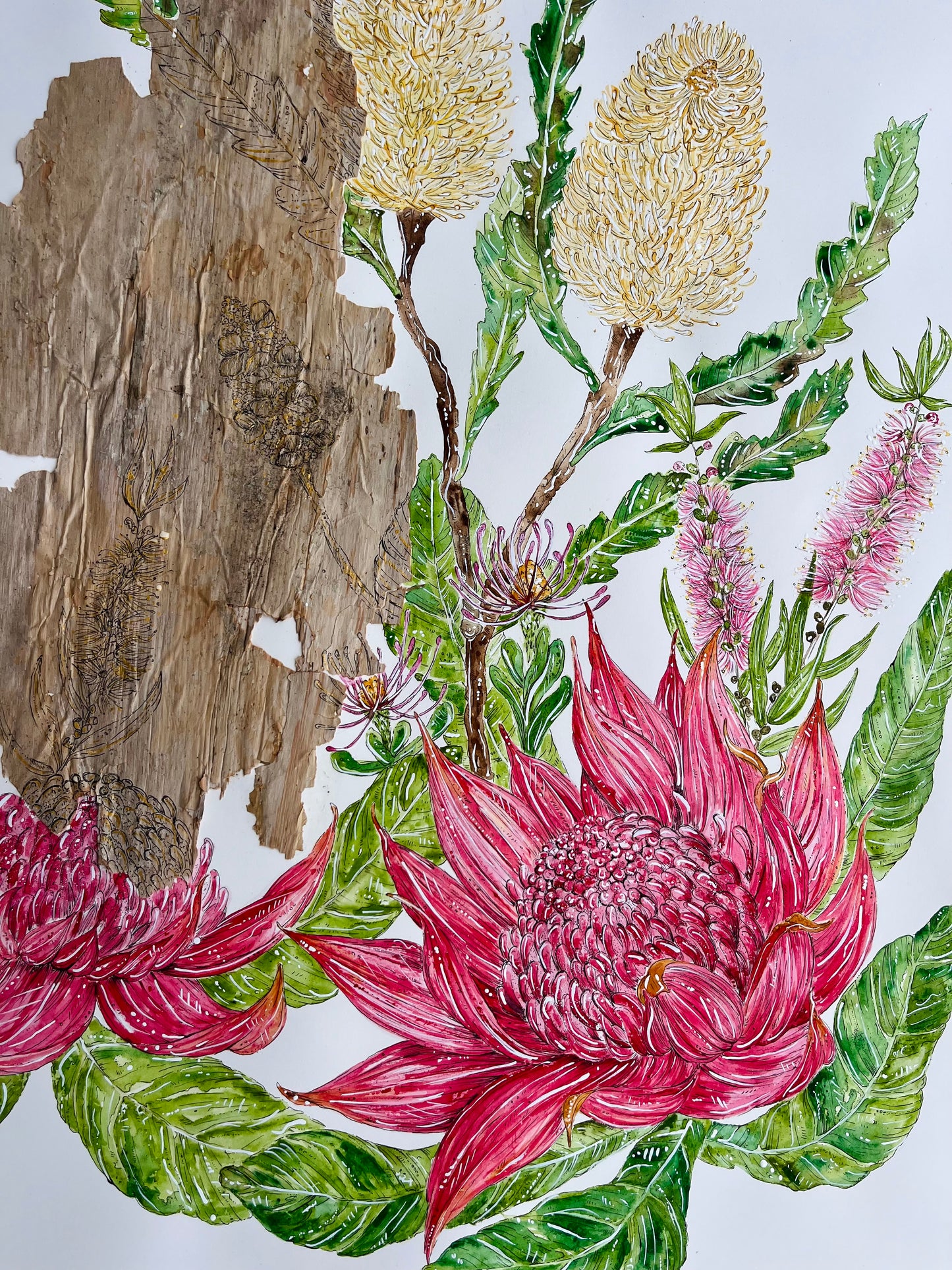 ‘Love Story’ on Australian Paperbark