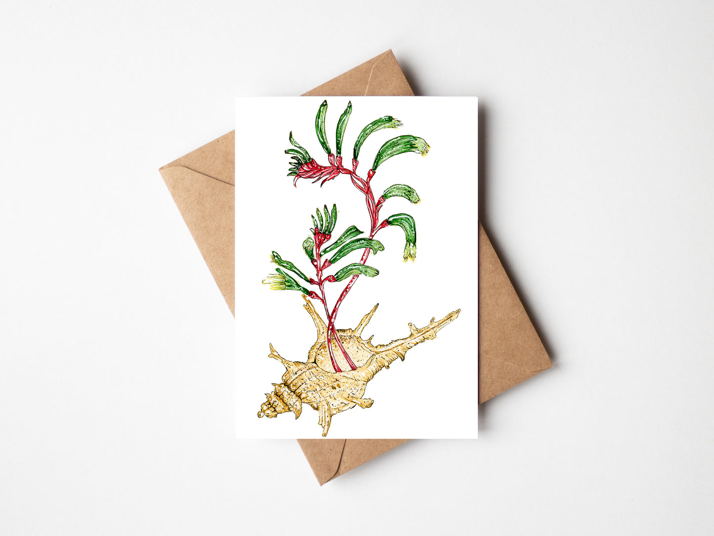 Australian Kangaroo Paw Greeting Card