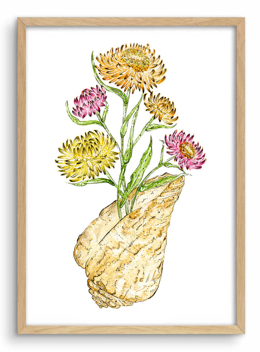 Paper Daisy Art Print