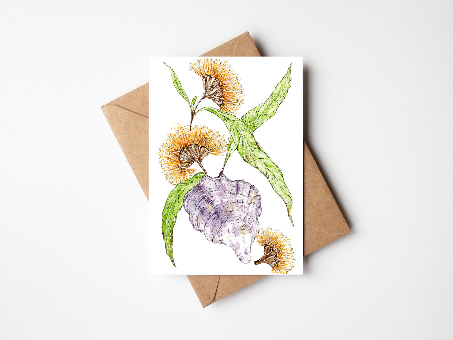 Wooleybutt Eucalyptus & Oyster Shell Greeting Card