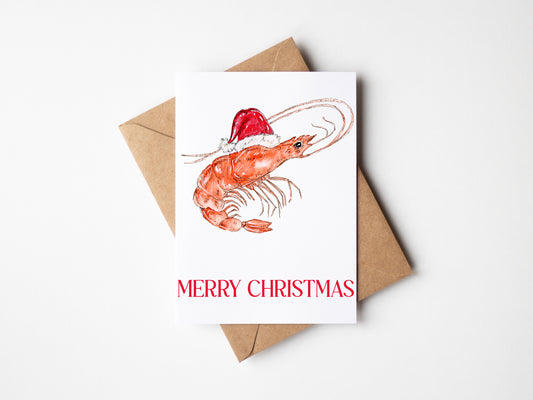 Christmas Prawn Card